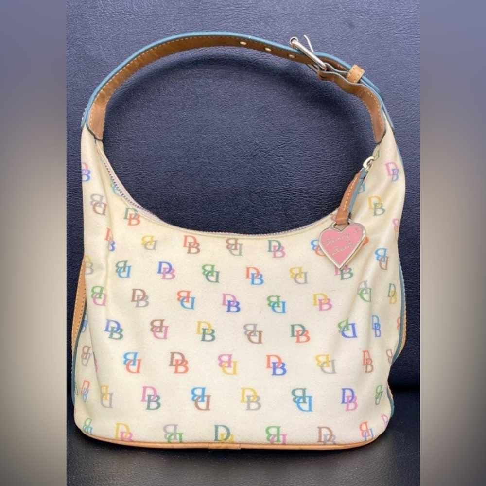 Beautiful Dooney & Bourke Multicolor Signature Bucket Bag.